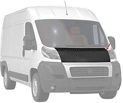 Haubenbra Bonnet Bra Steinschlagschutzmaske kompatibel mit Fiat Ducato 2006-2014 1x Komplett Motorhaubeschutz Schwarz