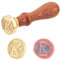 PandaHall Elite 1 Stück DIY Holz Wachs Siegel Stempel, Alphabet Scrapbook Messing Stempel und Holzgriff Sets, Buchstabe K, 25x14mm; 75mm