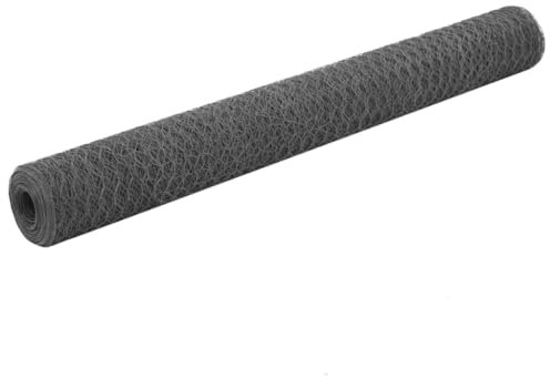 vidaXL Drahtgeflecht Stahl 25x1,2 m Grau Kaninchendraht Sechseckgeflecht