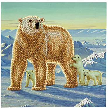 CRYSTAL ART Polar Family Card Kit 18x18cm