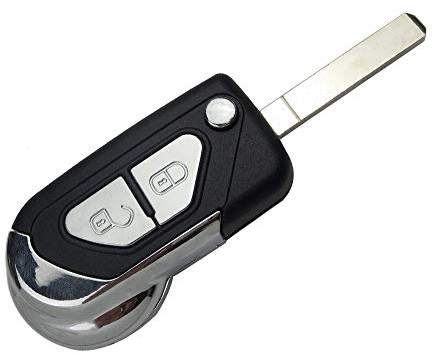 PHONILLICO Autoschlüssel Ersatz Fernbedienung Schlüssel Für Cle Citroen DS3 C3 C4 C5 Schlüsselanhänger Flip mit 2 Tasten Klinge