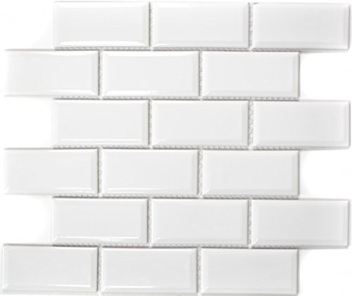 Metro Subway Mosaik Fliesen Mosaikfliesen Keramikmosaik Keramik Kachel weiß