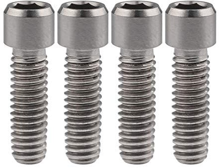 Ruifu M4x10 13.5 15 20 25mm Small Allen Head Cap Bolt Bicycle Rear/front Derailleur H/L Adjustment Screws Pack of 4 (M4x13.5mm, Titanium)