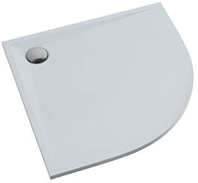 Sellon24® Duschtasse Duschwanne Acrylwanne Acrylschürze Stabilsound® inkl. Träger 80x80 x3cm Viertelkreis R55