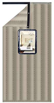 ZHWNGXO Partition Thick Door Curtain,Gray Hanging Take Convenient No Jumper No Cracking PVC Transparent Window (Color : Gray, Size : 120x210cm)