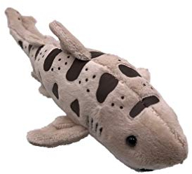 Onwomania Plüschtier Kuscheltier Stoff Tier Leopardenhai gepunktet Hai 31 cm
