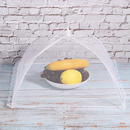 Atyhao Cubierta de Comida, Paraguas Plegable de Comida para el hogar Cubierta de Comida de Malla Lavable Tienda de mosquitera Antideslizante Gadgets de Cocina