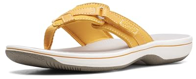 Clarks Damen Breeze Sea Flipflop, Burnt Yellow Synthetik, 41.5 EU