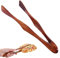 Pinzas Pan Madera Pinzas Bambú Tostadas Madera Cocina Pinzas Madera Alimentos Pinzas Madera Barbacoa Clip Buffet Pinzas Cocina Resistentes Calor para Camping Parrilla Restaurante Buffet Cocina