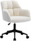 Wahson Samt Bürostuhl Schreibtischstuhl Drehstuhl höhenverstellbar Computerstuhl mit Armlehne Arbeitsstuhl für Home Office/Arbeitszimmer (Rollen,Beige)