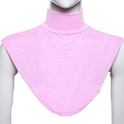 Winter gestrickter Pullover mit hohem Kragen und hohem Kragen Anti-Krawatten-Hals Warmer Kapuzenkragen Islamic Hijab Extensions Neck Chest Back Cover-9