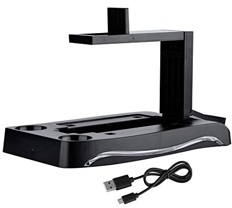 VR Controller Ladestation, speichern Sie eine Konsole mit VR, VR-Brille und 2 Stück für PS4-Bewegungsgriffe, Laden Sie 2 Stück für PS4-Bewegungsgriffe gleichzeitig auf
