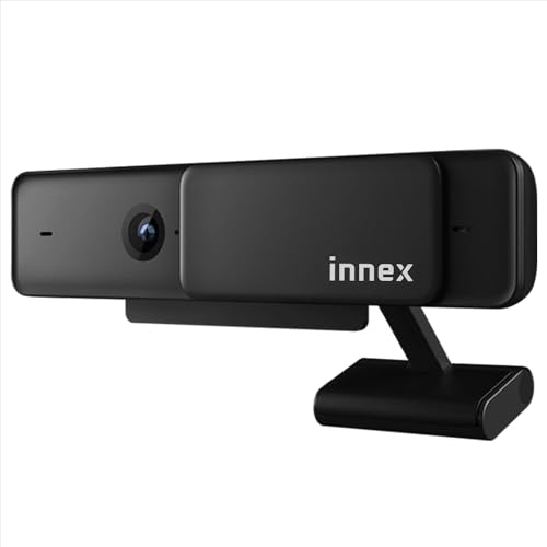 Innex C220 Webcam 1080p con Micrófono, 71°FOV, Cancelación de Ruido, Corrección de Poca Luz y Obturador de Privacidad - Cámara Web para PC Windows y Mac, Trabajo Desde Casa y Aprendizaje a Distancia