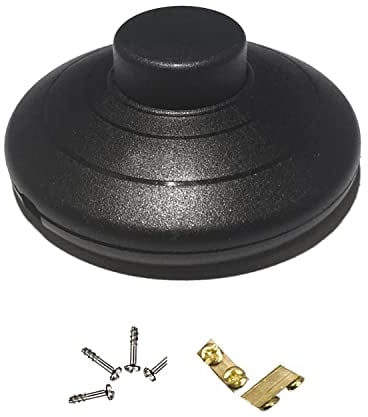 OMIGA 1 Pezzi Interruttore a Pedale Diametro 70mm Interruttore a Pedale Rotondo 250V / 5 A Leggero e Resistente per Usato Per Lampada da Terra Lampada da Plafoniera Nero