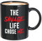 Bubble Hugs Sarkastische lustige Kaffeetasse, 325 ml, Schwarz – The Savage Choose Me – Sarcasm Witty Jokes Silly Gag Unappropriate Humorous Coworker Bestfriend