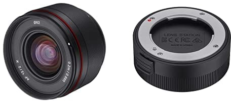 Samyang AF 12mm F2,0 Fuji X Objektiv + Samyang Lens Station für AF Fuji X Objektive - Autofokus Ultra Weitwinkel Festbrennweite für Fujifilm X-Mount APS-C