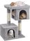 Feandrea Árbol para Gatos, Torre para Gatos de 101 cm, XL, para Gatos Extra Grandes de hasta 20 kg, Plataforma Grande para Gatos, 2 Cuevas para Gatos, Rascador, Gris Claro PCT614W01