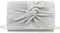 Miss Lulu Damen Clutch Tasche Abendtasche für Hochzeit Große Schleife Weich mit feinem Glitzer Synthetische Handtasche Abschlussball Party Urlaub Taschen, Siler, M