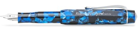 Kaweco ART SPORT Fountain Pen Pebble Blue I Exclusive Acrylic Reservoir Pen for Ink Cartridges With Steel Nib 12.5 cm I Including Metal Box I Nib: BB (Extra Broad)