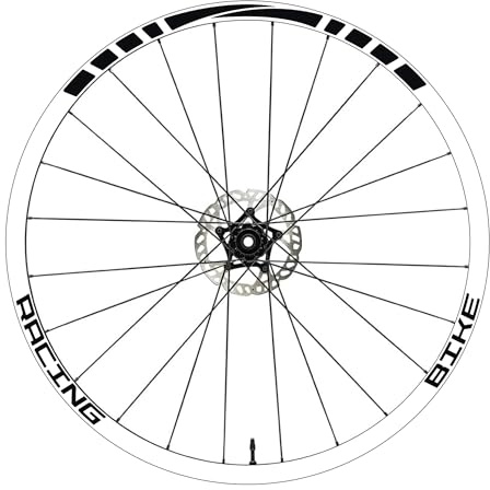 Aufkleber Felgen MTB 26 - 27,5 - 28-29 Zoll Rad MTB Bike Sticker Felgen MTB Racing Code B0141 (27,5 Zoll, Schwarz glänzend)