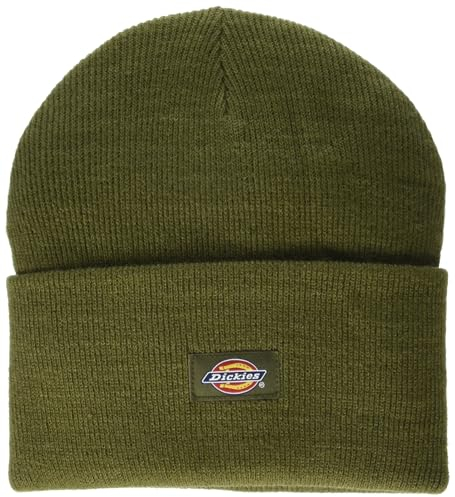 Dickies Men's Cuffed Knit Beanie Hat, Green, One Size