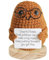LUKIUP Emotional Support Potato, Handmade Mini Plüsch Figuren Potato mit Sockel, Kreative Strickwolle Pocket Hug Puppe, Gute Besserung Geschenk, Glücksbringer Prüfung Geschenk