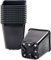 Muddy Hands Pack of 10 Black Plastic Plant Pots Outdoor Garden Square Nursery Herb Flower Planters (11 Litre)