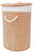 AC - Cesto Redondo de bambú para Ropa Sucia - Plegable - 1 Compartimento - Incluye Asas, Tapa y Bolsa de Tela extraíble y Lavable - Pongotodo, Colada, Ligero - 35 x 35 x 50 cm