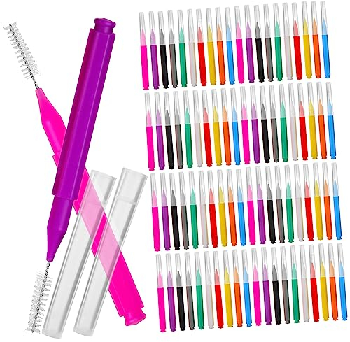 FRCOLOR 100St travel toothbrush reisezahnbürsten kopfbedeckung arabisch Zahnseide Hosenträgerbürste Rostfreier Stahl Suite bohren Waschmittel pp