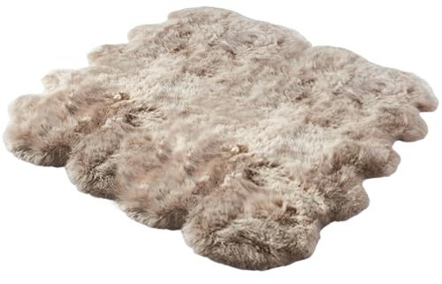 Altlue Lammfell Teppich Groß Echt Fellteppich Flauschiger Fell Teppiche Lammfell Echt Groß Für Wohnzimmer Schlafzimmer(8p(185 * 200cm))