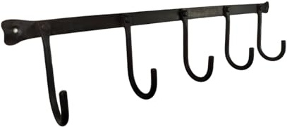 FTWDesign Vintage Kleiderhaken aus Metall Industrial Deko Garderobenhaken mit 5 Haken