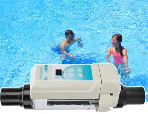 Filtro De Agua Salada para Piscina, Filtro para Piscina sobre El Suelo, Clorador De hasta 23000 Galones, Generador De Cloro ElectróNico,8g/h