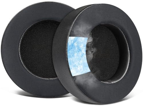 SOULWIT Kühlgel Ersatz Ohrpolster für Corsair Virtuoso Pro Headset, Ohrpolster mit Eisseidengewebe, hochdichtem weicherem Schaumstoff