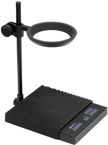 TIMEMORE Black Mirror DUO, Digital Coffee Scale with Dual Weight Display, Detachable Stand with Dripper Ring, 2kg/0.1g, Multifunctional Coffee Scale with Auto-Timer, Black