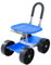 LINZI Garden Cart Rolling Workseat on Wheels, Workshop Garage Stool, Revolving and Height Adjustable Seat, Tool Storage Tray, for Outdoor Tasks, Car Detailing Auto Repair 667381