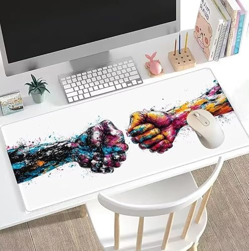 Tapis de Souris Couleur Tapis de Souris Gamer XXL 1400x700x3mm Gaming Accessoire, Tapis de Souris Poing Tapis Souris Résistant à l'eau avec Base en Caoutchouc antidérapant, Deco Bureau Travail W5-575