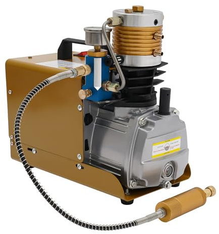 1800W PCP Kompressor Hochdruck-Luftkompressorpumpe mit Öl-Wasser-Abscheider 2800rpm Hochdruckluftpumpe 300bar Hochdruck Tragbarer Elektrischer Luftkompressor für Druckluftpistole