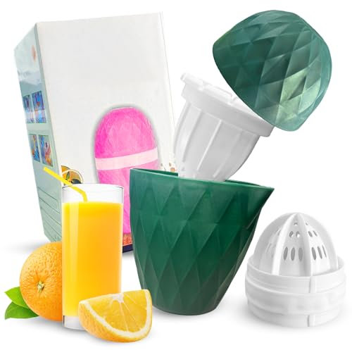 LURNODY Spremiagrumi Manuale, Spremi Limone, Spremiagrumi a Mano per Arance, Design Unico a Forma di Limone, Adatto per Anguria, Uva, Melone, Arancia E Altri Frutti (Verde)