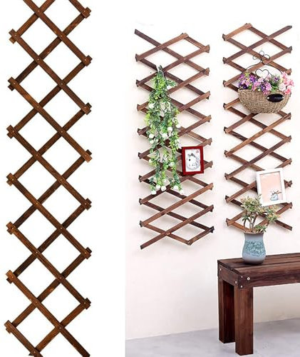 Mafagwre Clôture Extensible, Treillis Bois Extensible 200cm x 30cm, Durable Treillis Plante Grimpante Exterieur pour Plantes grimpantes, vignes et Fleurs pour la pièce (A)