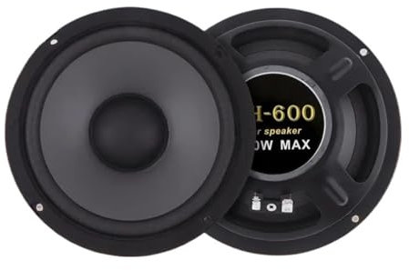 Car Audio Component 4/5/6 Inch Car Speakers 300-600W 2-Way Vehicle Door Auto Audio Music Stereo Subwoofer Full Range Frequency Tweeters(1PC 6INCH)