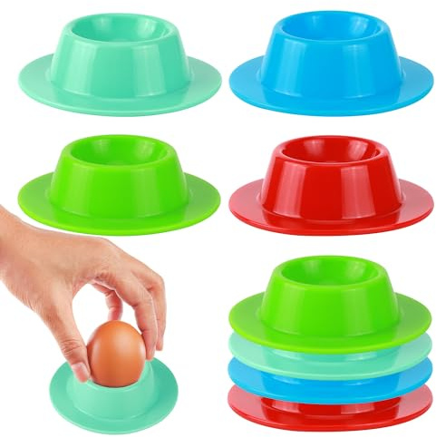HO-SFSM 8 Piezas Huevos Taza | Silicona Huevera para el Desayuno,hueveras Infantiles, huevera Camping