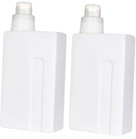 FOMIYES Bouteilles de Lessive Rechargeables en PE Réutilisables et Pratiques Lot de 2 1000ml Blanches pour Maison ou Hôtel