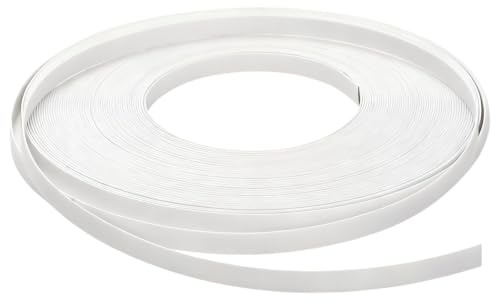 1 Roll Self-Adhesive Edging Strip, Worktop Edging Strip, 19 mm x 8 m | Pure Linen White,Flexible Trim for Kitchen Worktops Cabinets Shelves and Furniture, DIY Repairs for Homeowners and Decorators