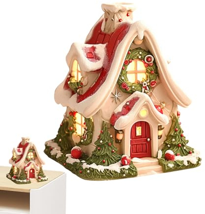 Wezalget Holzhütten Räucherofen - Weihnachtshaus Räucherwerk - Harz Deko Für Wohnzimmer Schlafzimmer Kinderzimmer