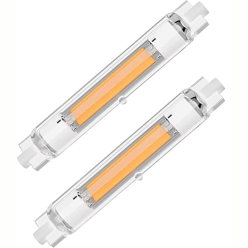 FDHVCB R7S LED 118mm dimmbar 30W,R7S 118mm Lampen ersetzt 300W Halogen J118mm - Flackerfreier LED Stab Warmweiß 3000K mit 3000LM & 360° Abstrahlwinkel für Zuhause, 2er Pack