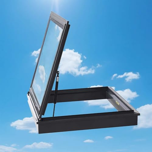 Dachfenster für Dachfenster, klare Beleuchtung, Brunnen für Schuppen, Keller, Garage, Sonnenraum, Außenbereich, Dachboden, Eingang, individuelle Größe (91,4 cm), erhellen Sie Ihren Raum