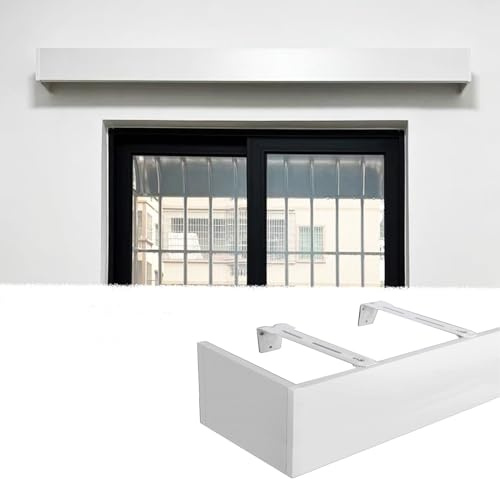 Aluminum Curtain Track Cover Valance, Long Decorative Curtain Rod, Blinds Valance with Screws, Window Planter for Stylish Home Decor, Caja