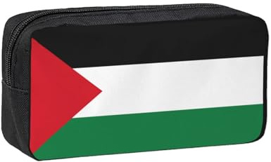 OUInbvv Simple and Light Flag of the State of Palestine Pen Case Large Capacity Convenient for School Stationery Small Items