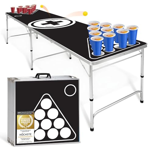 GOODS+GADGETS® Beer Pong Table Set with 100 Cups & 6 Balls