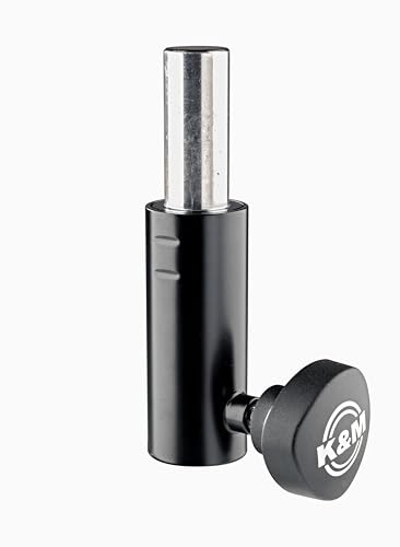 K&M 24521 Reduzierflansch - Schwarz aus Stahl - Adapter für Lautsprecher-Systeme 3,5 cm Durchmesser - mit Bolzen ø 2,5 cm